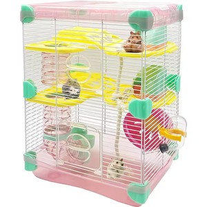 Kit de <span class=keywords><strong>cage</strong></span> à hamster portable double couche Joysing en métal à motif uni avec matériau en fer pour villa et sortie - Product Image 1