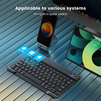 Pasokan Pabrik Harga Murah Keyboard QWERTY Nirkabel Tipis 78-Tombol dengan Touchpad Struktur Scissor Foot Baru untuk Smartphone Tablet Laptop