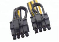 كابل PCI Express PCIe نحاسي نقي 18AWG، موصل أنثى 6 سنون إلى موصل ذكر مزدوج 8 سنون (6+2) لبطاقات الرسومات GPU