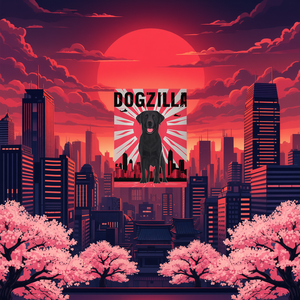 T-shirt Dogzilla Black Labrador Retriever au design japonais rétro - Product Image 3