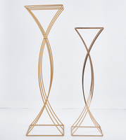 Nouveau porte-fleurs classique en métal doré Centre de table de mariage pour décorations