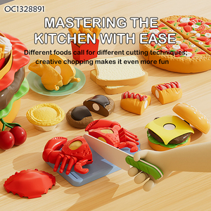 Juguetes de Fieltro de Comida Rápida Personalizados: Pan de Pizza, Plástico, <span class=keywords><strong>Happy</strong></span> Meal, Hamburguesa de Plástico, Set de Cortar Comida para Niños, Venta al por Mayor - Product Image 4