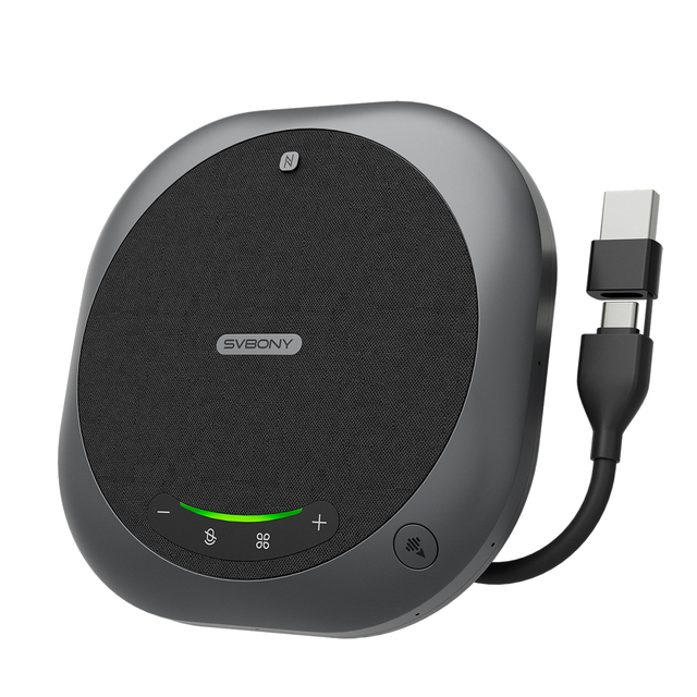 wireless Stereo 6-Mic Array 360° Capture AI Noise Reduction Seamless Connectivity Omnidirectional Conference Microphone Omni2P