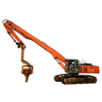 Suministro de fábrica Accesorios para maquinaria de construcción Brazo de apilamiento de excavadora 10 30 metros de largo Martillo de apilamiento para 20-100 toneladas