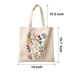 Sacchetti di <span class=keywords><strong>cotone</strong></span> stampati personalizzati in fabbrica sacchetti di Tote per piante floreali sacchetti di <span class=keywords><strong>cotone</strong></span> di alta qualità con vari modelli possono essere personalizzati - Product Image 2