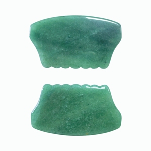 Planche de Gua Sha en jade vert pour le lifting du visage, thérapie Gua Sha, jade aventurine pour le visage - Product Image 6