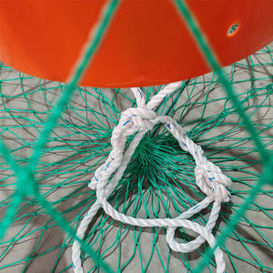 Cage à crabes en acier HDPE à double fond durable, grand piège à crabes des neiges avec nylon PE pour l'aquaculture de crevettes et de poissons - Product Image 5