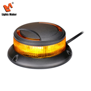 Luz Estroboscópica LED Magnética de 4.4 Pulgadas y 40W, Luz de Advertencia Ámbar con Enchufe para Encendedor de Cigarrillos, Lámpara Impermeable IP67K HML-9040AWM - Product Image 1