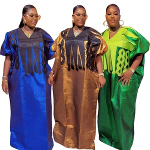 Conjunto de Vestido Bordado Boubou de Moda Africana de Alta Calidad para Mujer, con Pañuelo, Dos Piezas, Vestidos Maxi para Mujer, K1060 - Product Image 3
