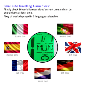 Reloj Despertador Digital LCD Portátil Moderno con Control por Voz, Retroiluminación, Función <span class=keywords><strong>de</strong></span> Snooze, Calendario, Temporizador, Temperatura Interior, Decoración para el Hogar y la Oficina - Product Image 5