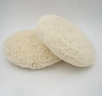 Tampon de polissage en laine de mouton naturelle Cronovo 8 pouces, grain 3000, abrasif fin pour le polissage et le detailing des carrosseries automobiles