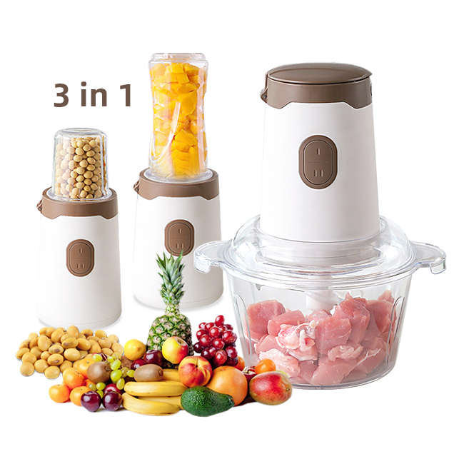Oem 3 In 1 Multifunctionele Fruit Mixer Mini Grinder Juicer Smoothie Blender Vlees Blender Van China