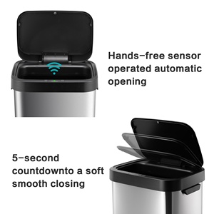 Thông Minh 13-Gallon Thép Không Gỉ Thông Minh Chất Thải Bin Touchless Cảm Biến Chuyển Động Nhà Bếp Thùng Rác Có Thể Cho Nhà Văn Phòng Phòng Tắm Sử Dụng - Product Image 3
