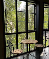 Ventanas Abatibles Modernas de Aleación de Aluminio con Vidrio Templado, Estilo Elegante con Rejilla Lateral Exterior