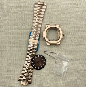 NH35 Case Rose Gold 42mm Pulsera de acero Set completo Montaje de reloj Dial Nau/Tilus Case - Product Image 1