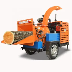 Hoge Productiviteit Hout En Bamboe Multifunctionele Diesel Trommel Houtversnipperaar Boomtak Crusher Machine Retail