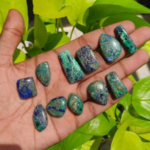 Lote de Cabujones de Azurita Natural de 221CT, Piedras Preciosas Pulimentadas para Joyería, Proveedor y Fabricante al por Mayor de la India - Product Image 1
