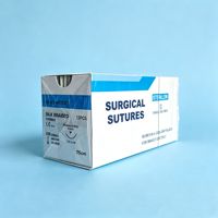 Fil de soie tressé noir USP non résorbable pour chirurgie canine, animaux de grande taille, procédures vétérinaires et dentaires