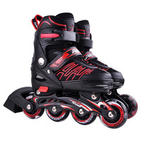 Chaussures de patinage pour enfants et adultes, réglables, avec roues de 76 mm, grandes tailles, LED, en PU – Vente chaude