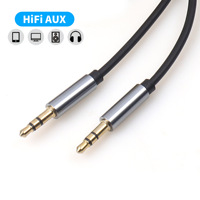 Cable de Audio AUX Estéreo de 3.5mm Macho a Macho, 3 Polos, TPE Negro, 1M/3M/5M, Nuevo, Ignífugo, Modelo OEM V11-V12-V13