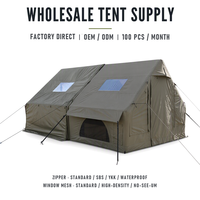 Tenda Tiup Portabel 13,5 Meter Persegi dengan Tas Jinjing, Tenda Udara Anti Air 3000mm dengan Pompa untuk Berkemah Keluarga