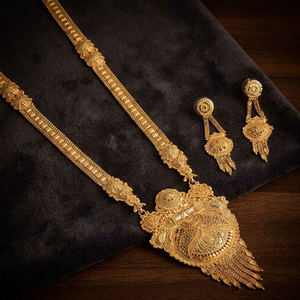 Wholesale Fashion 14K 18K 24K Gold Plated Jewelry, Forming <b>Long</b> <b>Necklaces</b>, Traditional Floral Design Gold Filled Brass Jewelry. - Product Image 1