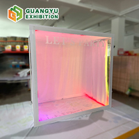 Boîte photo personnalisée pour événements extérieurs, style magazine Vogue, avec éclairage LED RGB à 360 degrés, en PVC, pour arrière-plan de stand photo