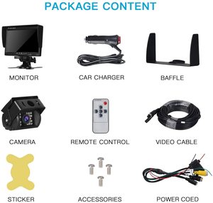 Khuyến mãi xe tải sao lưu hệ thống camera với 7inch <span class=keywords><strong>LCD</strong></span> <span class=keywords><strong>Monitor</strong></span> HD xe tải máy ảnh 15m cáp mở rộng cho xe ô tô/Trailer/van/jeep/SUV - Product Image 6