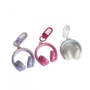 Porte-clés mini-écouteurs en acrylique rouge vif pour téléphone, sac, sac à dos d'étudiant, ornement - Product Image 5