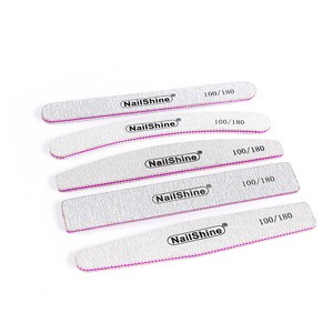 Lime à ongles double face naturelle 100/180/240 grains, écologique, fine et droite, en papier de verre, pour salon professionnel, réutilisable - Product Image 1