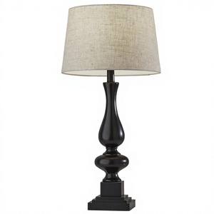 Lampe de bureau en bois noir pour hôtel, chambre d'hôtel, salon, chambre à coucher, bureau, éclairage et décoration de la maison - Product Image 1