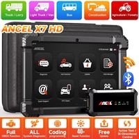 ANCEL X7 HD Système Complet 12V 24V Outil de Diagnostic pour Camion Robuste Analyseur de Moteur EPB ABS Réinitialisation de l'Huile SAS DPF Regen TPMS ECU OBD2