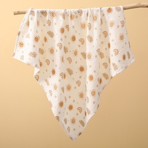 Couverture d'emmaillotage en crêpe de coton double couche <span class=keywords><strong>ultra</strong></span> douce, vente en gros d'usine, serviette de bain pour bébé, enveloppement pour nouveau-né et nourrisson - Product Image 5