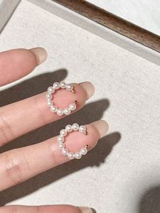 UM Jewelry 925 <b>Silver</b> <b>Stud</b> Freshwater Pearl Earrings Trendy Unisex Wedding Party Anniversary Gift - Product Image 4