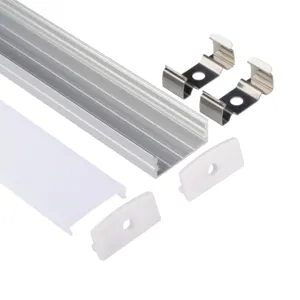 Perfil de iluminación colorido OEM, tira de LED para techo, perfil para exteriores, perfil Led DE LUZ DE ALUMINIO empotrado súper Delgado