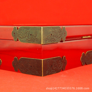Corner <b>Edge</b> Banding 68x27mm Carbon Steel Antique <b>Decorative</b> Wooden Box Protection Strip Four Sided Edging Hardware - Product Image 4