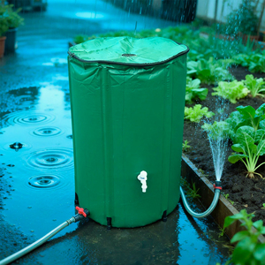 Keyubo 500L – Baril <span class=keywords><strong>de</strong></span> récupération d'eau <span class=keywords><strong>de</strong></span> <span class=keywords><strong>pluie</strong></span> en PVC pliable et durable avec robinet et filtre pour l'irrigation <span class=keywords><strong>de</strong></span> jardin - Product Image 2