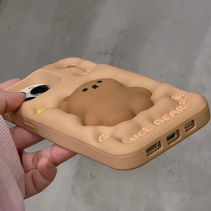 Custodia per telefono in Silicone per <span class=keywords><strong>iPhone</strong></span> 14 13 12 <span class=keywords><strong>11</strong></span> pro max <span class=keywords><strong>accessori</strong></span> per telefono in stile animale Baby Bear - Product Image 6