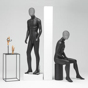 Modelo masculino Accesorios de disfraz de cuerpo completo Colgador de exhibición de ropa negra Exhibición de maniquí masculino - Product Image 3