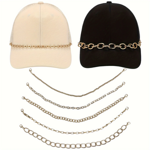 Cappello da camionista all'ingrosso con catene di decorazione per cappellino da Baseball gioielli con perla ciondolo ciondolo catena cappello da camionista - Product Image 2