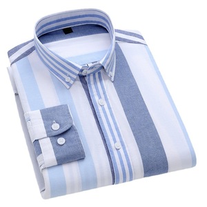 Neues Lining Paul Herbst Gestreiftes 100% Baumwoll-Popeline Anti-Pilling Hemd mit Quadratischem Kragen und Langen Ärmeln, 240g Casual-Hemd für Herren - Product Image 5