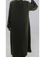 Nouvelles robes d'été pour femmes, broderie florale Nida, vêtements islamiques, abaya fermée, robe musulmane modeste