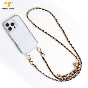 Coréen Luxe Métal <span class=keywords><strong>Perle</strong></span> Cuir Bandoulière Collier Sangle Universel Anti-Perdu <span class=keywords><strong>Téléphone</strong></span> Portable Lanière Cas - Product Image 5