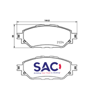 Bantalan rem keramik KD2639 D906 kustom untuk Toyota Alphard Avalon Previa Sienna Tacoma 2015