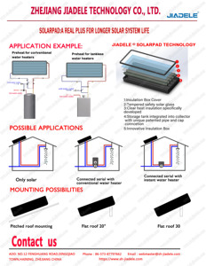 Jiadele hàng loạt năng lượng mặt trời Máy nước nóng không thể thiếu Collector-lưu trữ ICS hệ thống trực tiếp năng lượng mặt trời hệ thống sưởi ấm nước - Product Image 5