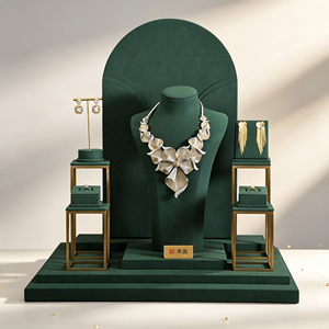 Custom Luxury Jewelry Display Set <b>Necklace</b> <b>Ring</b> Earring Display Stand OEM ODM for Jewelry Store Showcase - Product Image 1