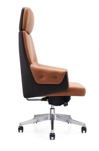 Chaise ergonomique en cuir fabriquée en Chine, mousse monobloc, châssis à 3 positions verrouillables, vérin à gaz de classe 3, roulettes silencieuses en PU noires de 60 mm - Product Image 5