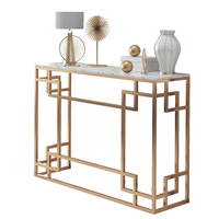Table d'entrée moderne nordique en métal, meuble mural étroit et long, mobilier de luxe léger pour salons d'hôtels, appartements et hôpitaux