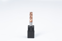 Fraise à queue en alliage de tungstène-cobalt à 4 cannelures, diamètre 1,5 mm, revêtement TiSiN, hélice 35°, outil CNC, OEM/ODM, produit phare