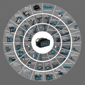 ชุดเครื่องมือไร้สาย 10 ชิ้น รุ่น Ultimate 21V สำหรับแบตเตอรี่ Makita 18V พร้อมแบตเตอรี่ 5 ก้อน และที่ชาร์จ 2 เครื่อง ชุดอุตสาหกรรม - Product Image 2
